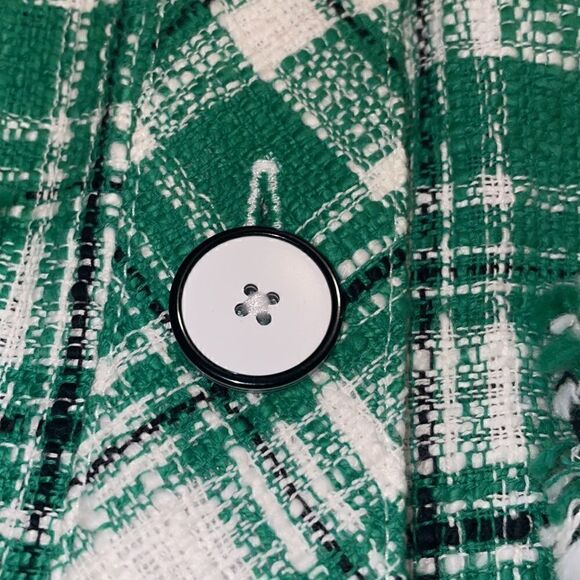 CAbi 5653 Green Library Plaid Tweed Jacket M - Picture 9 of 12